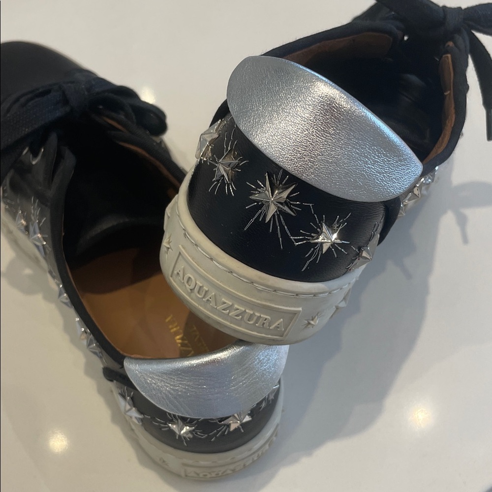 Aquazzura Black and Silver Women's Sneakers - Picture 3 of 3